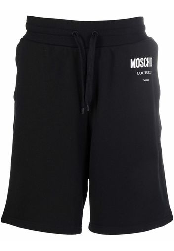 Moschino logo organic cotton shorts - Schwarz