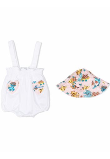 Moschino Kids graphic-print babygrow set - Weiß