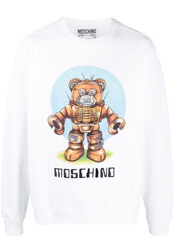 Moschino Sweatshirt aus Bio-Baumwolle - Weiß