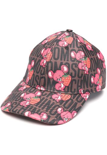 Moschino Baseballkappe mit Maus-Print - Braun