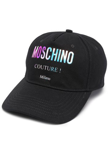 Moschino Baseballkappe mit Logo-Print - Schwarz