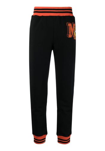 Moschino logo patch track pants - Schwarz