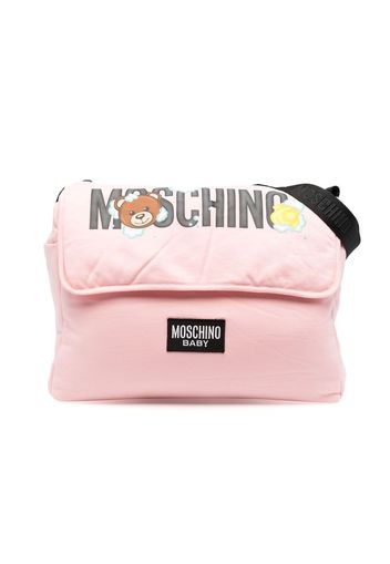 Moschino Kids foldover-top changing bag - Rosa