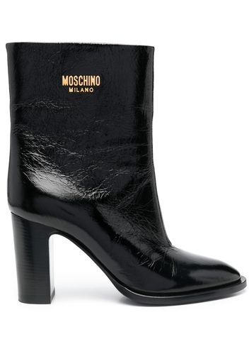 Moschino Stiefel aus Leder - Schwarz