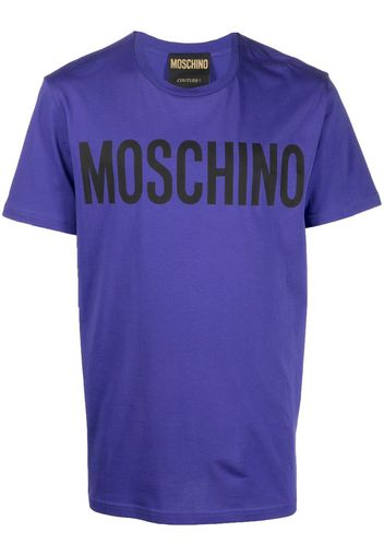 Moschino logo crew-neck T-shirt - Violett