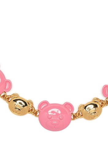 Moschino Teddy Bear two-tone necklace - Rosa