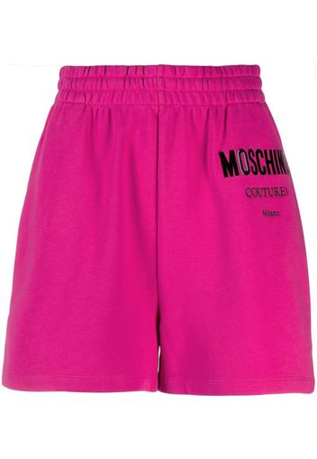 Moschino logo-print track shorts - Rosa