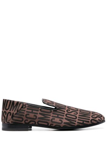 Moschino Loafer mit Jacquard-Logo 20mm - Braun