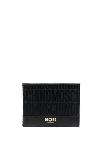 Moschino Portemonnaie mit Monogramm-Stempel - Schwarz