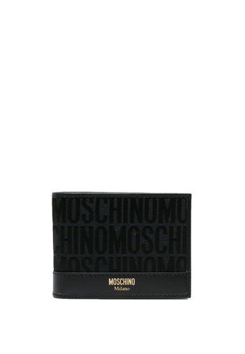 Moschino logo-print bi-fold wallet - Schwarz