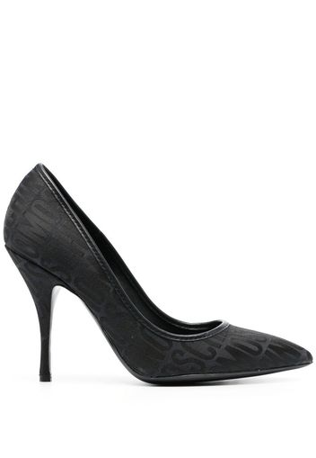 Moschino Stiletto-Pumps mit Logo - Schwarz