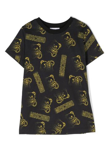 Moschino Kids T-Shirt mit Teddy-Print - Schwarz