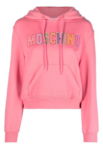 Moschino Hoodie mit Logo-Stickerei - Rosa