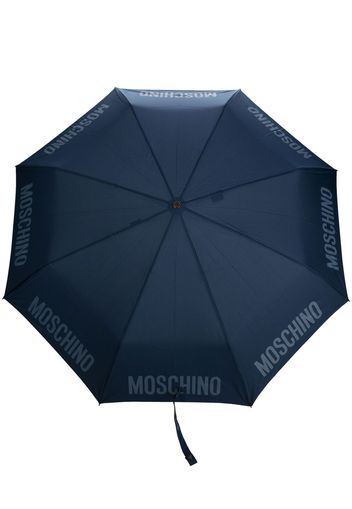Moschino Regenschirm mit Logo-Print - Blau