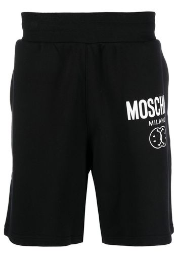 Moschino logo-print track shorts - Schwarz