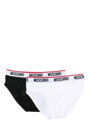 Moschino logo-waistband briefs - Schwarz