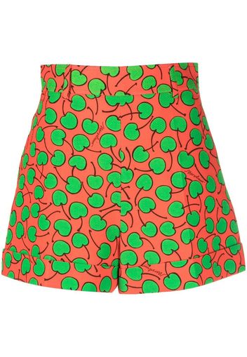 Moschino patterned mini shorts - Orange