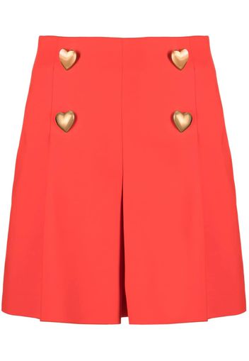 Moschino heart-shaped button detail shorts - Rot