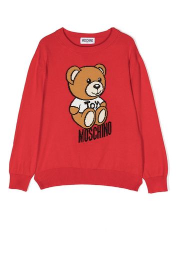 Moschino Kids Teddy Bear knitted jumper - Rot