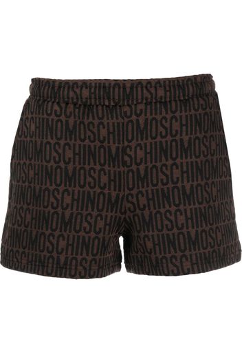 Moschino logo-print shorts - Braun