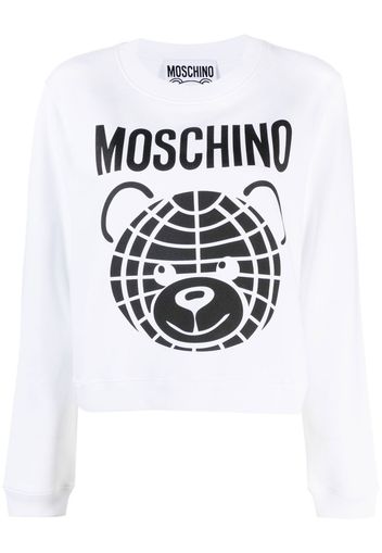 Moschino teddy bear-print organic cotton sweatshirt - Weiß