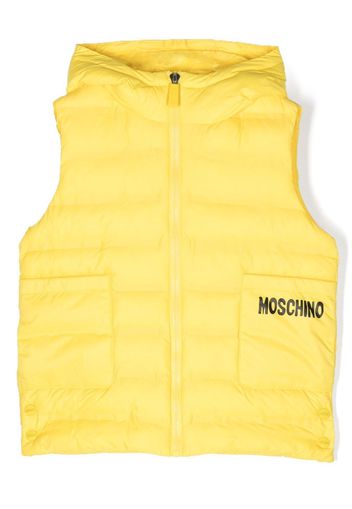 Moschino Kids Teddy Bear padded gilet - Gelb