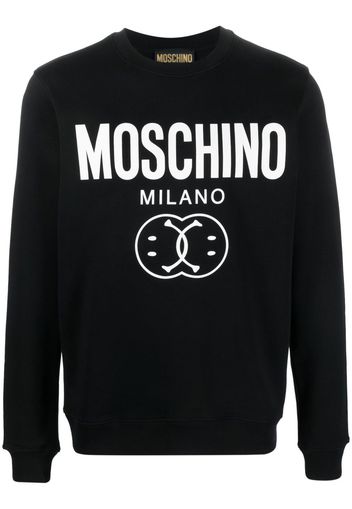Moschino logo-print detail sweatshirt - Schwarz