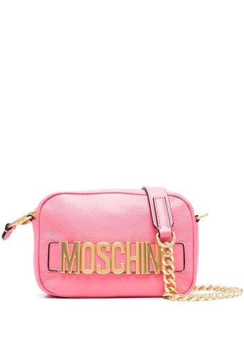 Moschino logo-plaque shoulder bag - Rosa