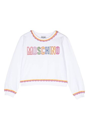 Moschino Kids logo-print sweatshirt - Weiß