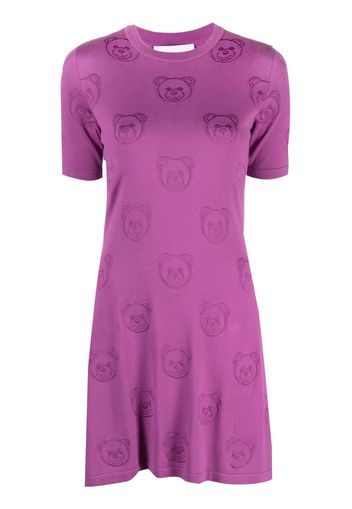 Moschino Minikleid mit Teddy - Violett