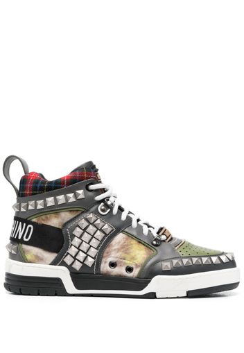 Moschino Sneakers im Patchwork-Look - Grau