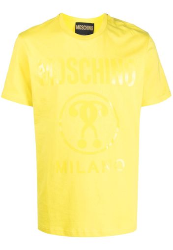 Moschino logo-print organic cotton T-shirt - Gelb