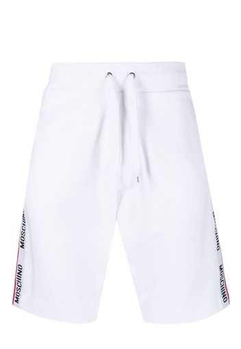 Moschino logo-embellished drawstring jersey shorts - Weiß