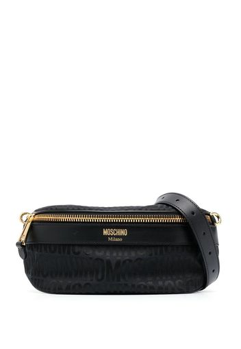 Moschino Gürteltasche mit Logo-Print - Schwarz