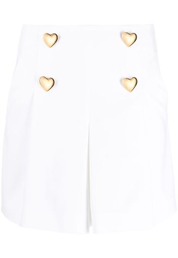 Moschino heart-shaped button detail shorts - Weiß