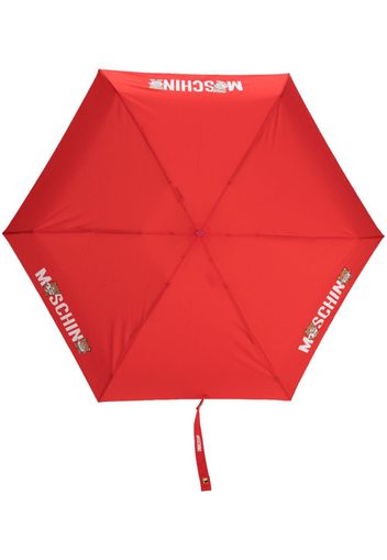 Moschino Regenschirm mit Logo-Print - Rot