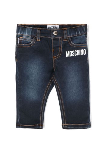 Moschino Kids Straight-Leg-Jeans mit Teddy - Blau