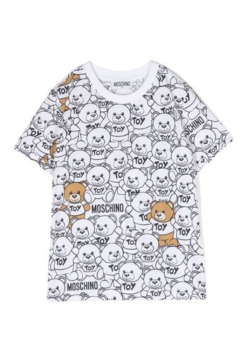 Moschino Kids logo-print cotton T-shirt - Weiß