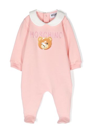 Moschino Kids Strampler mit Bubikragen - Rosa