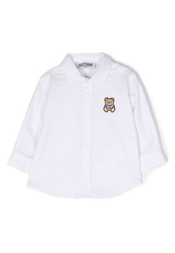 Moschino Kids Teddy Bear-motif cotton shirt - Weiß