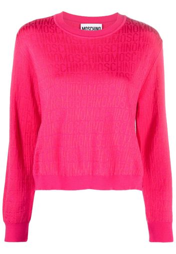 Moschino logo-jacquard wool jumper - Rosa