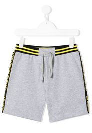 Moschino Kids Joggingshorts mit Logo-Streifen - Grau