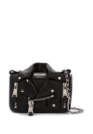 Moschino Kleine 'Biker' Schultertasche - Schwarz