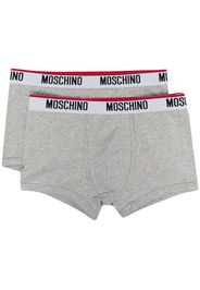 Moschino Short-Set mit Logo-Bund - Grau