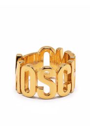 Moschino Ring mit Logo - Gold