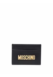 Moschino Kartenetui mit Logo-Schild - Schwarz