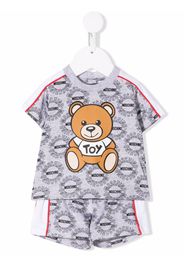 Moschino Kids Short-Set mit Teddy-Print - Grau