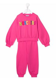 Moschino Kids Jogginganzug mit Logo-Print - Rosa