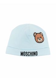 Moschino Kids Teddy Bear motif beanie - Blau