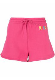 Moschino logo-print track shorts - Rosa